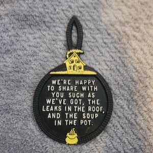Vintage Cast Iron Trivet Of Home Saying.